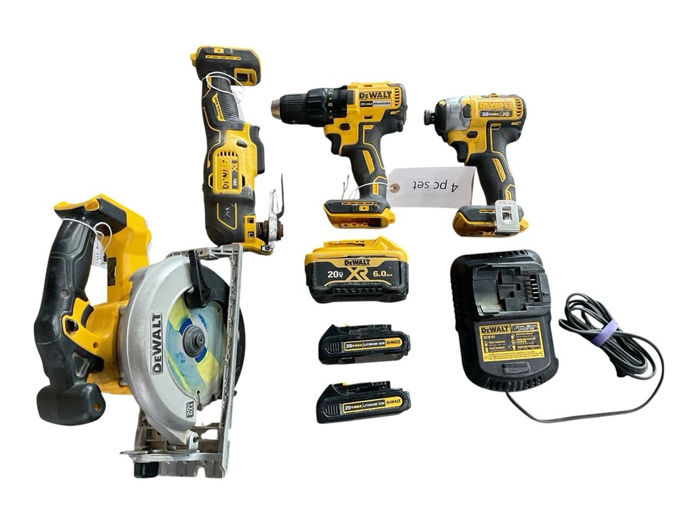 Dewalt 4-Piece Brushless Combo Kit with Drill Driver Multi Tool and Saw  