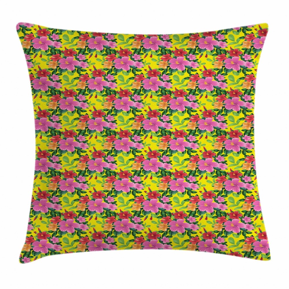 Tropical Hibiscus Throw Pillow Cases Cushion Covers Home Decor 8 Sizes
