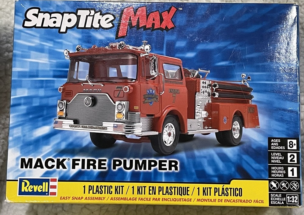 Revell 1/32 Scale Mack Fire Pumper Truck Model Kit RMXS1225