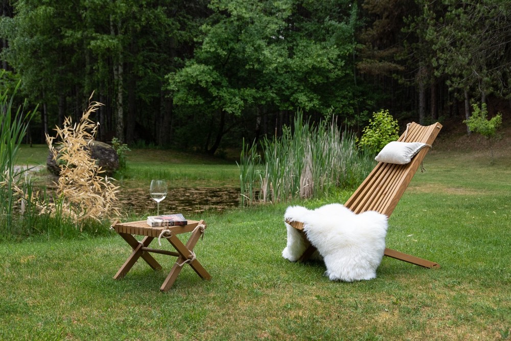 Scandinavian Handmade Foldable Garden Chair - Eco Wood, Bio Oils 50x80x100 cm