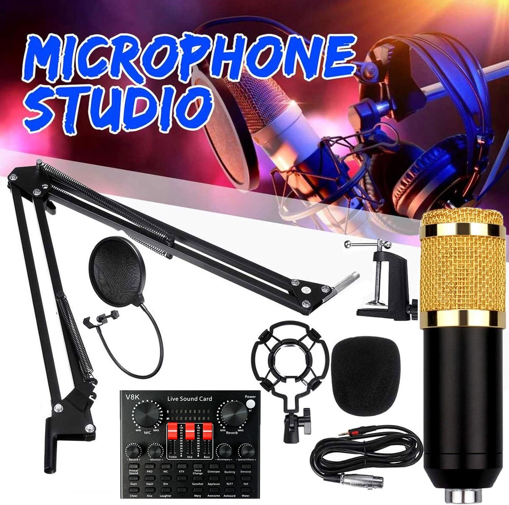 Podcast Equipment Bundle, BM800 Podcast Microphone Bundle for Live Streaming NEW