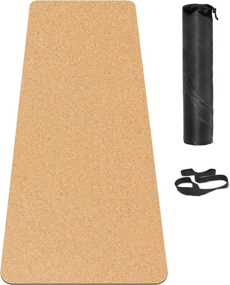 Eco-Friendly Cork & TPE Non-Slip Yoga Mat for Stability