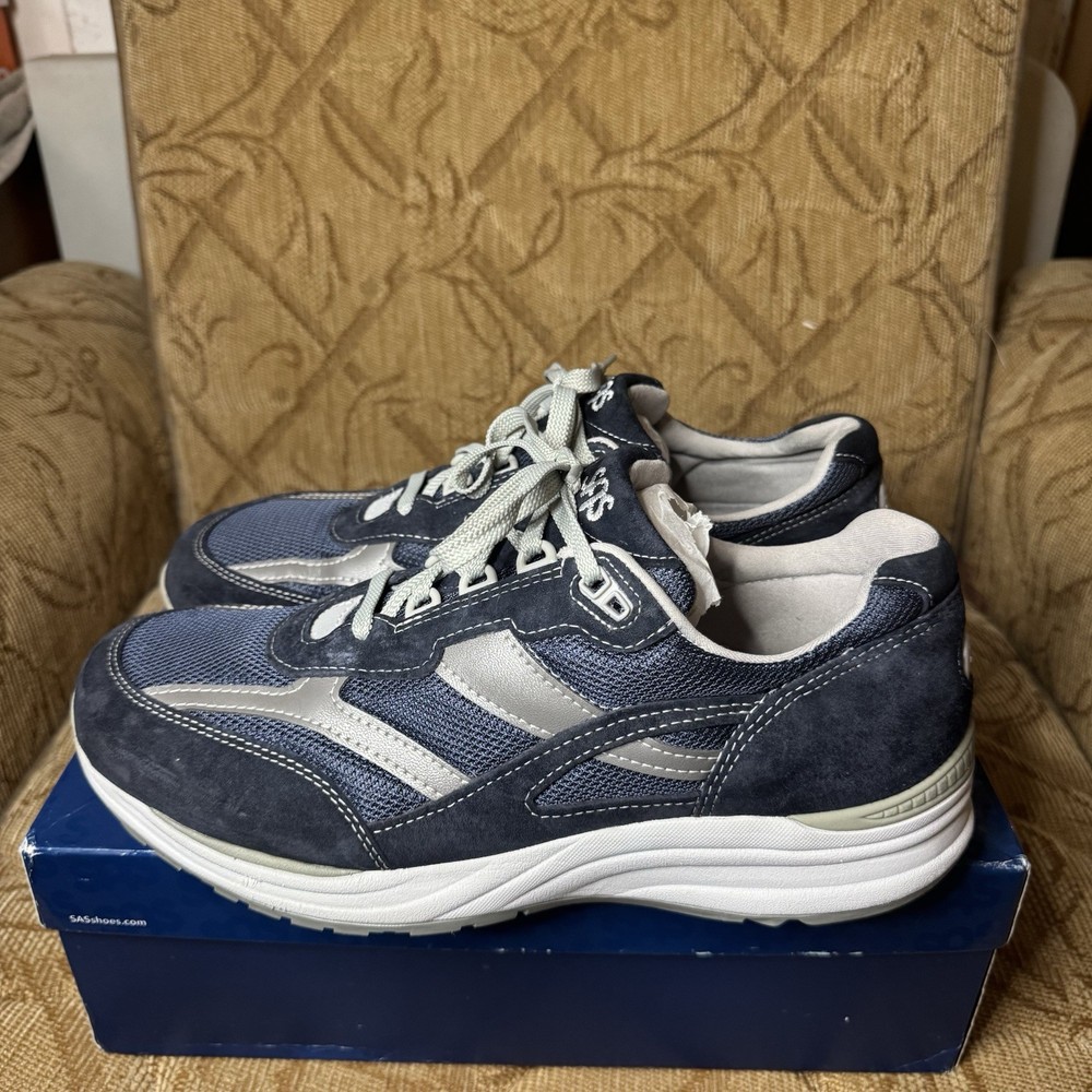 SAS Mens Blue Journey Mesh Lace Up Sneakers Size 12 M Excellent Condition