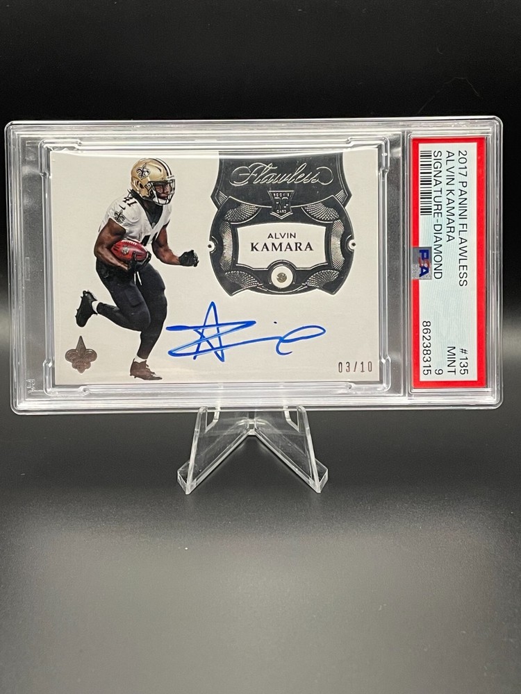 2017 Alvin Kamara Flawless Diamond Signatures /10 ON CARD Auto! PSA 9 POP 1!