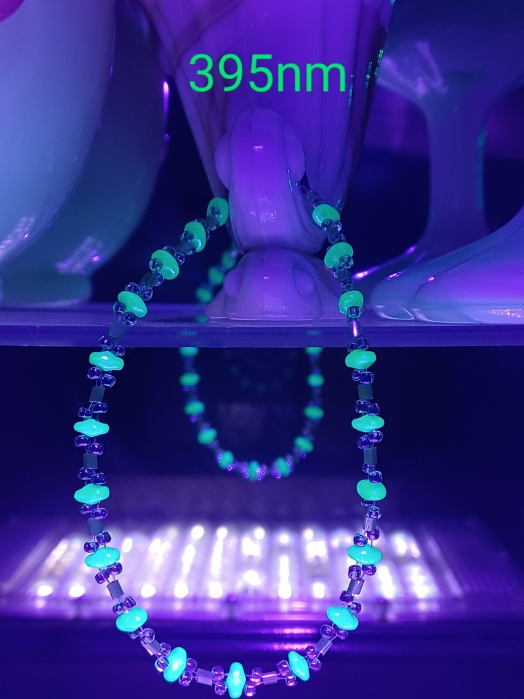 Czech Glass Uranium Double Beaded Bracelet