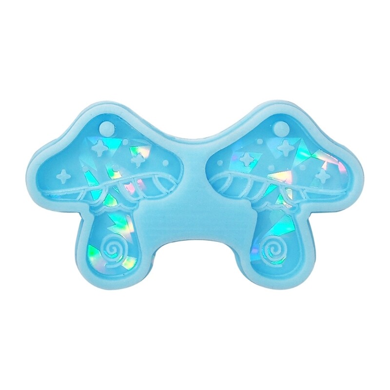 Mushroom Keychain Resin Jewelry Mold for Pendant Charms