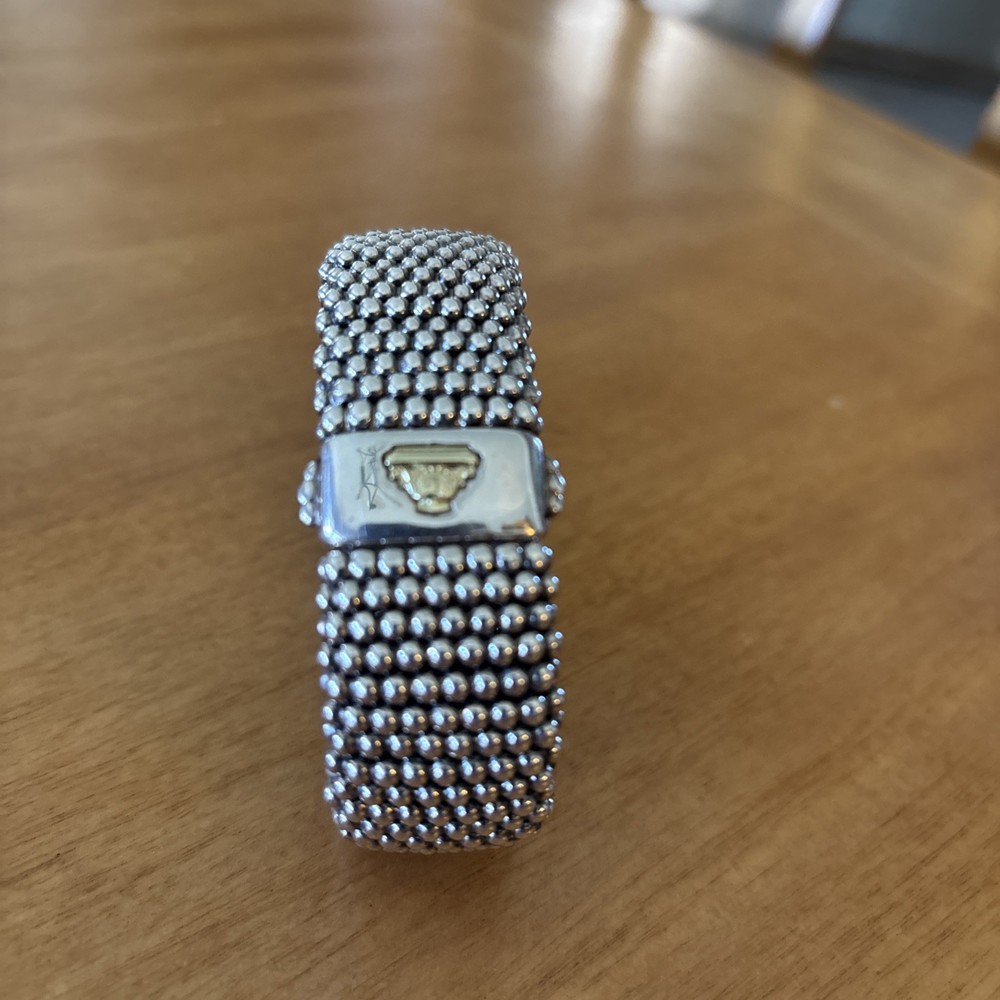 LAGOS Caviar 18kt &  Sterling Silver Bracelet 23mm