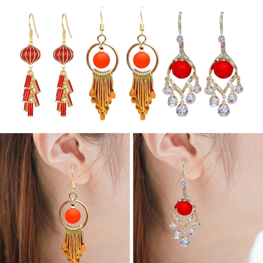 Chinese New Year Earrings Drop Earrings for Wedding Party Prom Engagement