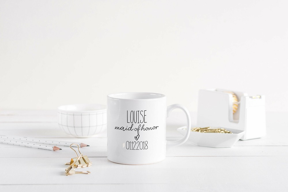 Maid Of Honor Mug Personalised Maid Of Honour Mug Custom Wedding Mug Wedding