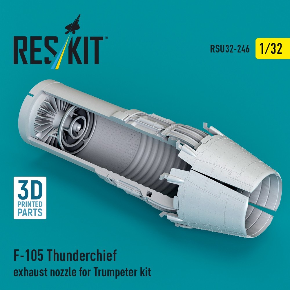 F-105 Thunderchief exhaust nozzle for Trumpeter kit Scale 1:32 ResKit RSU32-0246