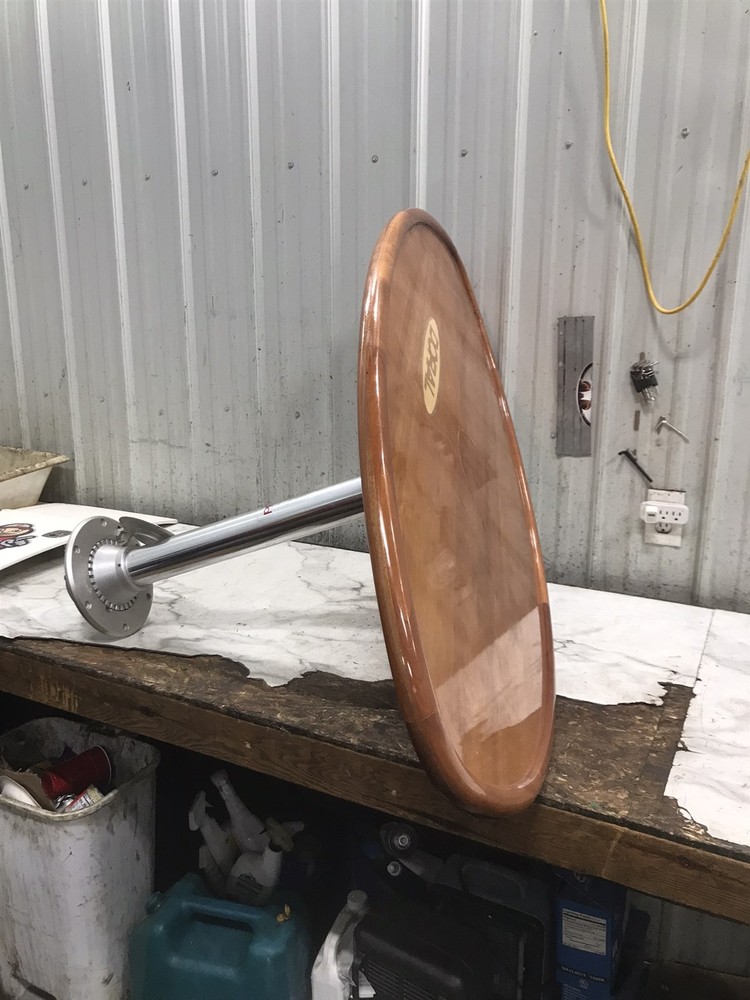 03 Doral 360 SE Boat table top and support post pole base assembly