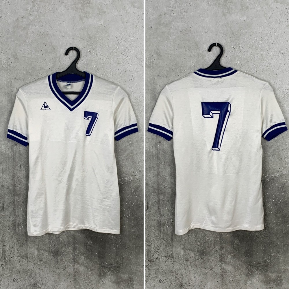 Vintage 1970s Le Coq Sportif France #7 Football Jersey Size S  