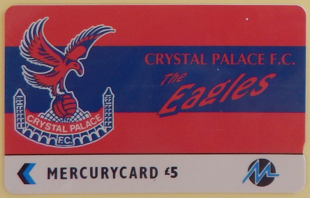 Mercury Paytelco Crystal Palace FC football phonecard with club logo