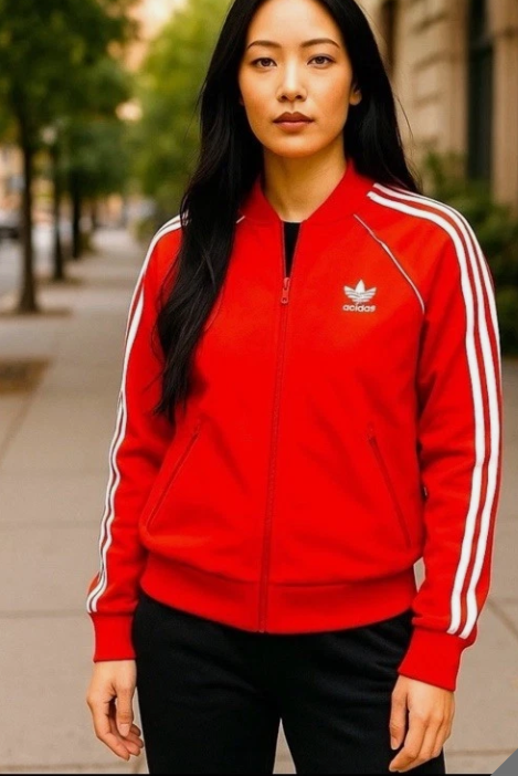 ADIDAS~ SS TT Track Top Jacket Lush Red/White~ TRIPLE STRIPE~ CHERRY RED Size XS