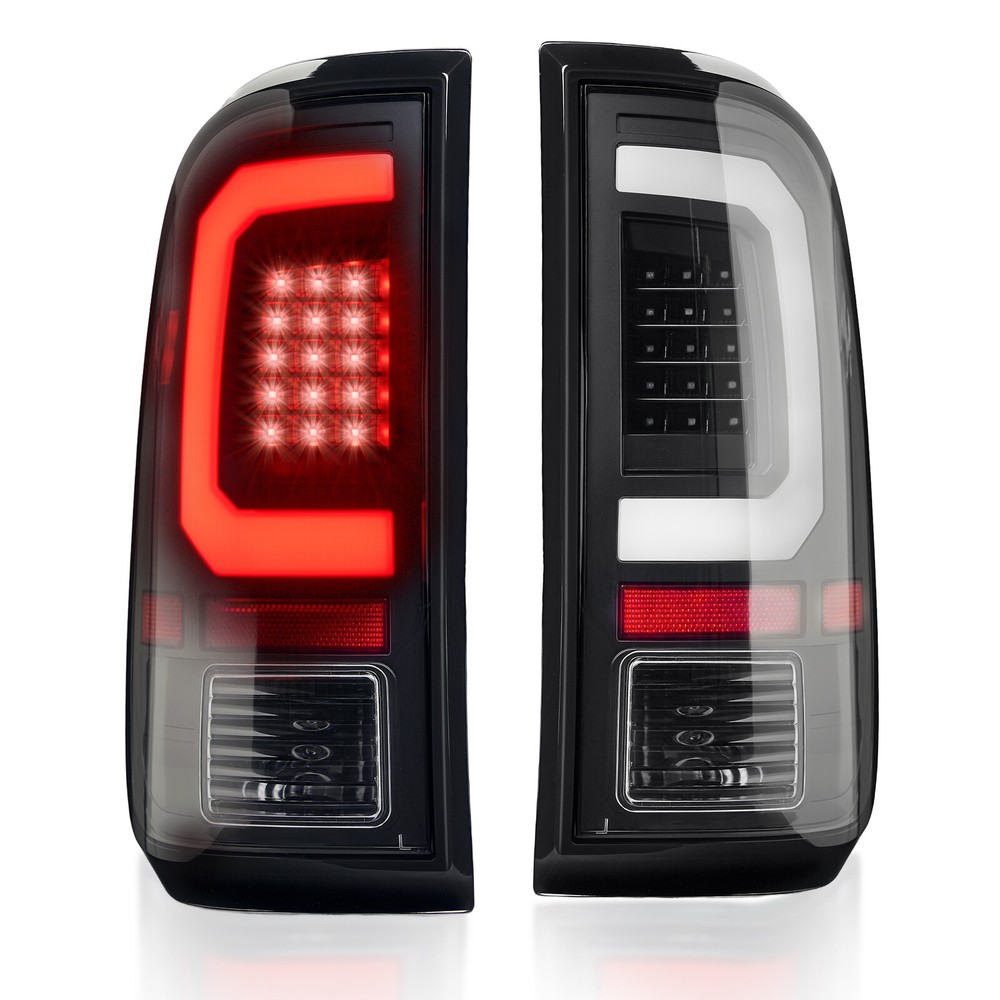 Black Smoke C-Bar LED Tail Lights 08-16 Ford F250 F350 Super Duty XL XLT Pickup