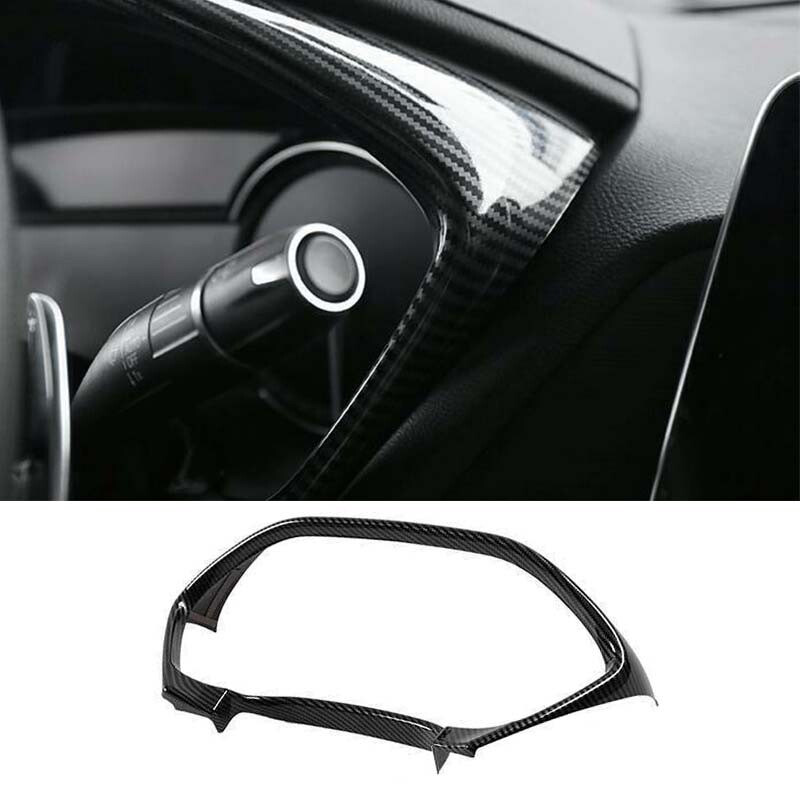 1PCS Carbon Fiber Interior Steering Wheel cover trim For Cadillac CT4 2020-2024