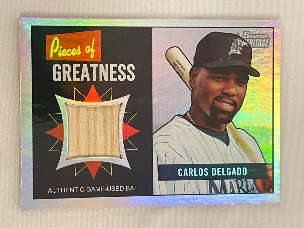 2005 Bowman Heritage Carlos Delgado Rainbow Foil #PG-CD 51/51 Pieces of Greatness