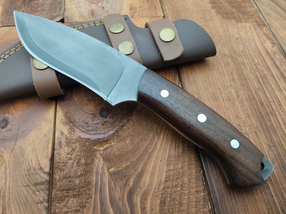 Custom Handmade 1095 Steel Acid Washed Camping Survival Outdoor Hunting Knife