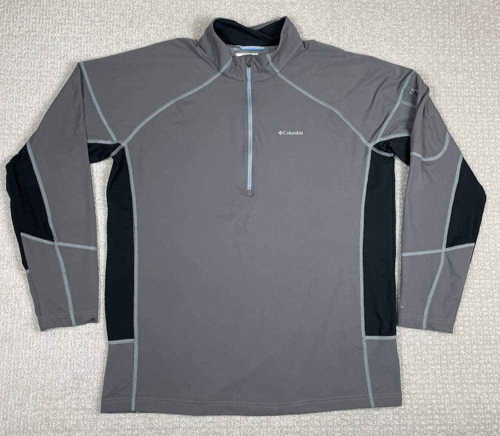 Columbia Men's XL Midweight Omni-Heat Half Zip Pullover Jacket in Gray