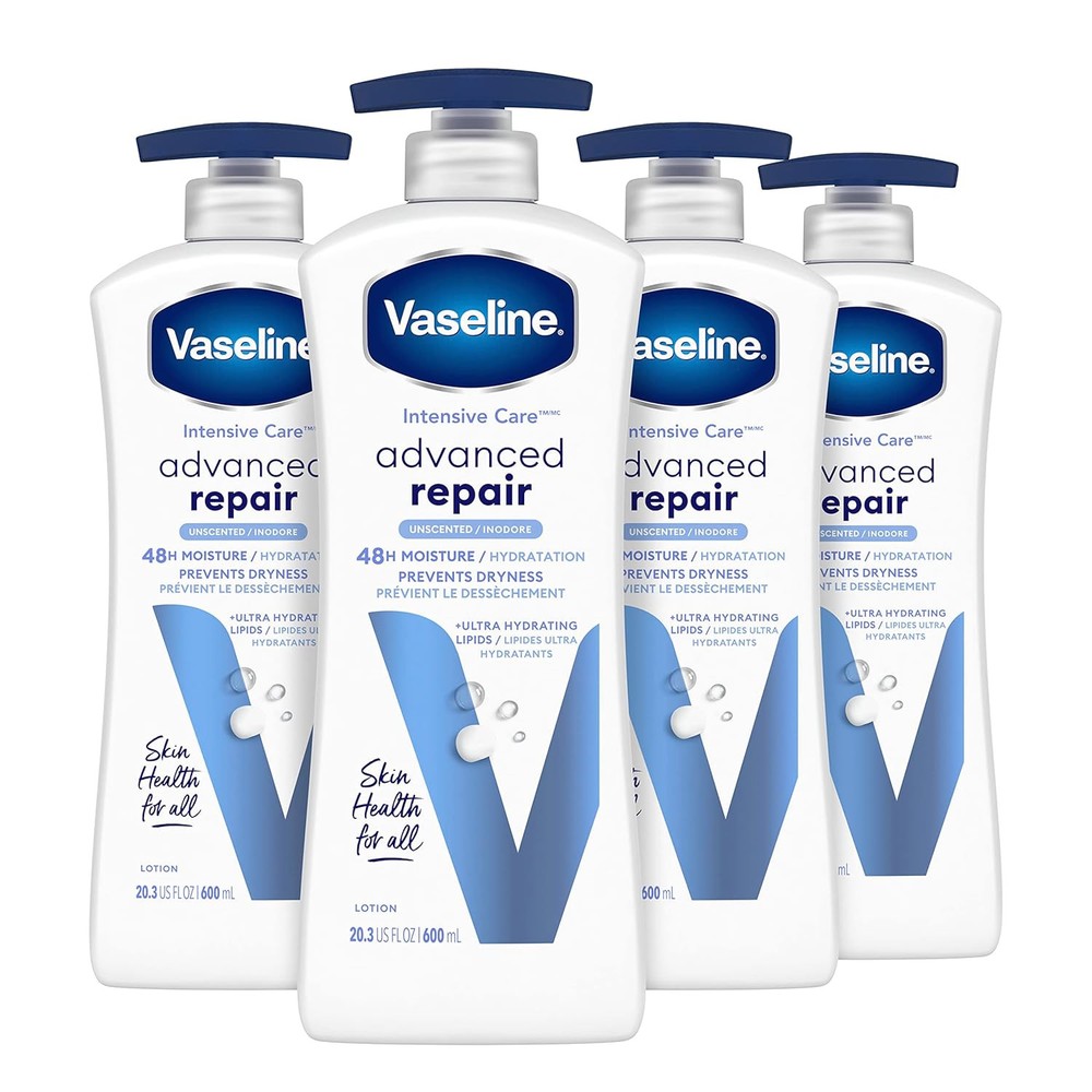 Vaseline Intensive Care Advanced Repair Moisture Lotion Unscented 20.3oz (4 Pk)