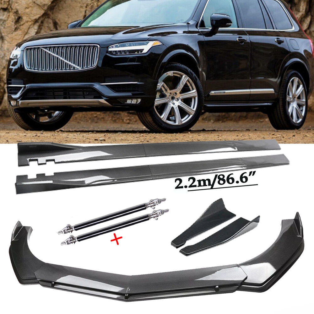 Carbon Fiber Front Bumper Rear Lip Chin Spoiler For Volvo XC60 XC40 XC90 Body