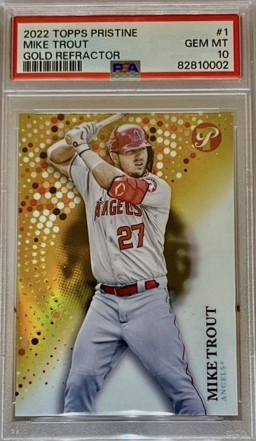 2022 Mike Trout-“Yankee Killer” 31/50 Topps Pristine #1 Angels Gold Refractor