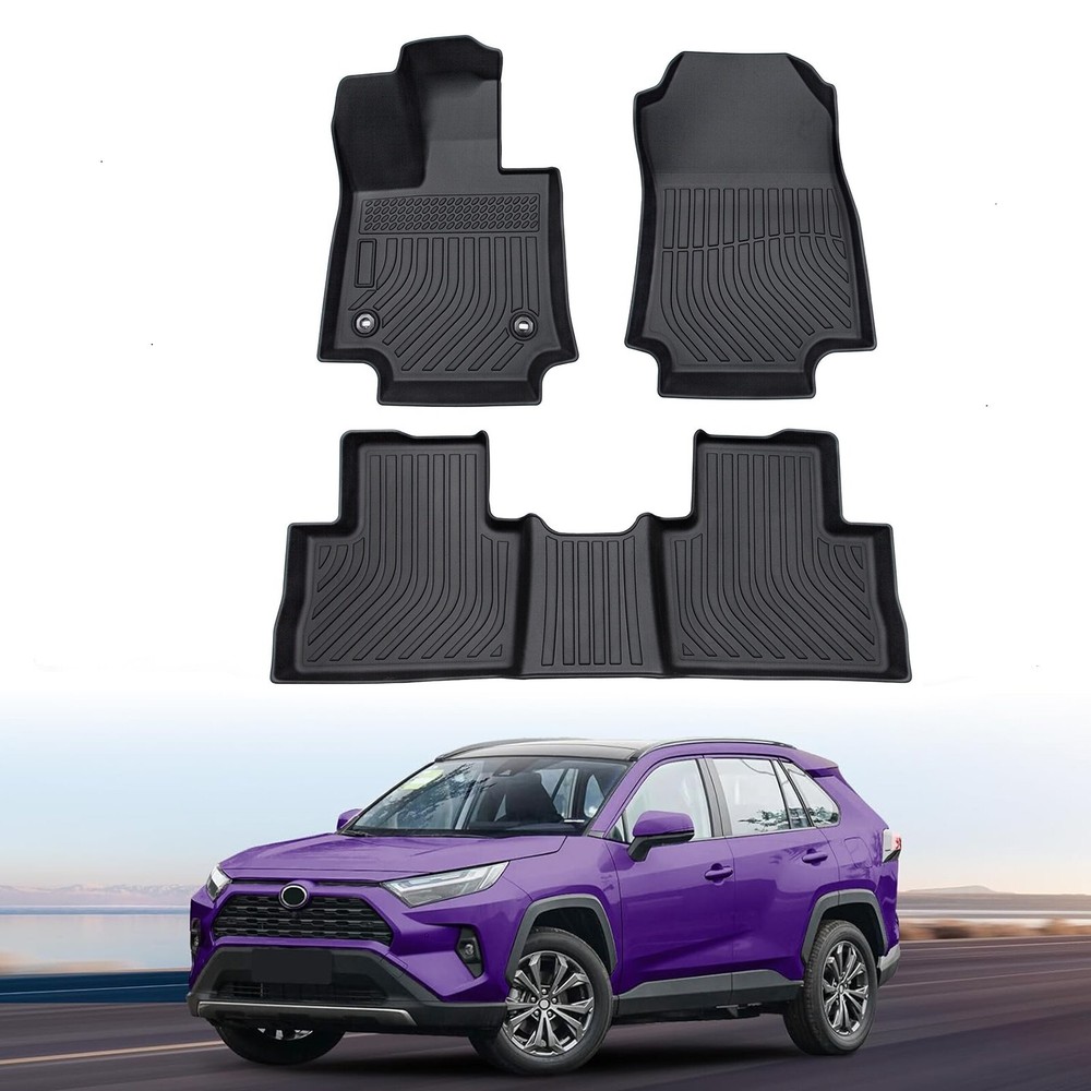 Floor Mats Replace for 2019-2023 Toyota RAV4 4-Door All Weather TPE Rubber Liner