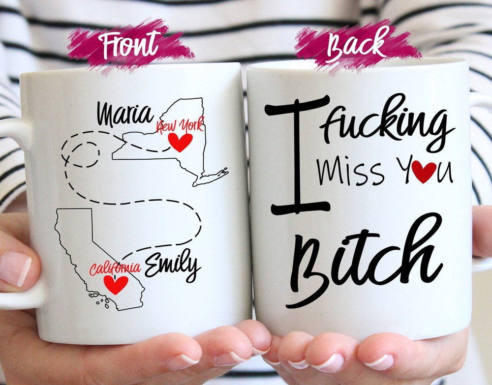I Miss You Mug Moving States Mug For Friend Long Distance