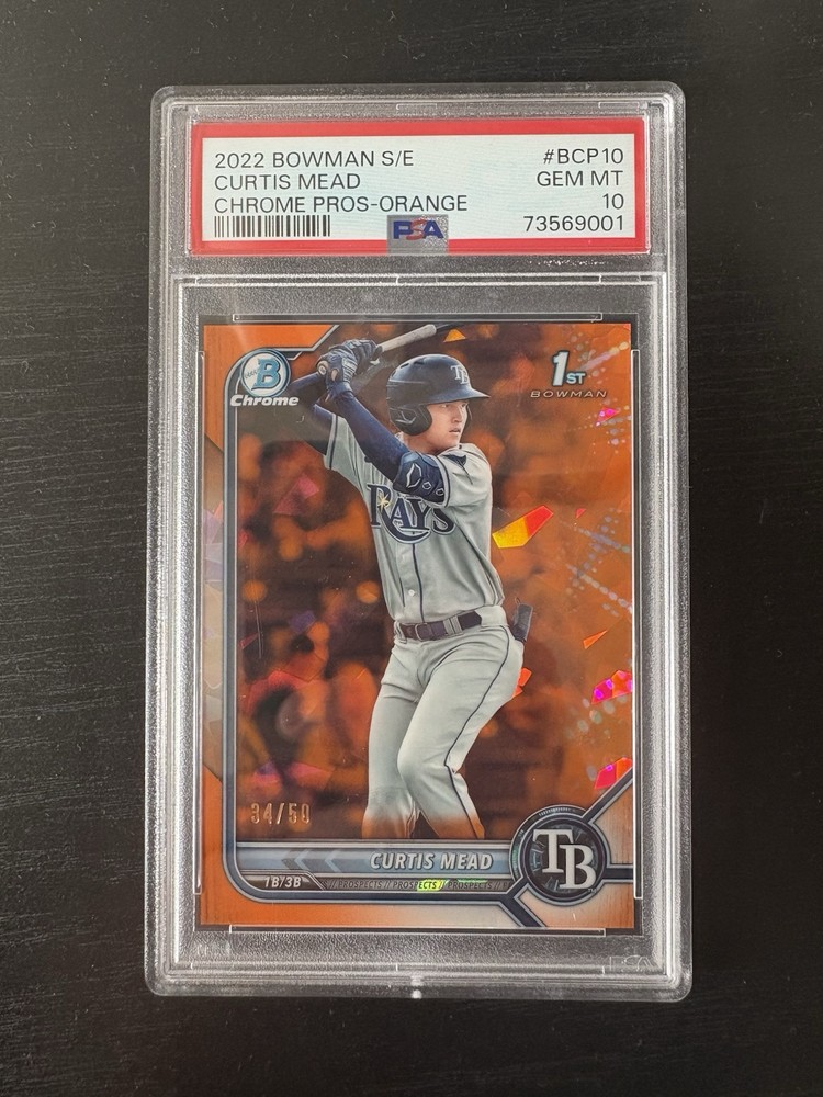 2022 Bowman Sapphire Curtis Mead Orange RC /50