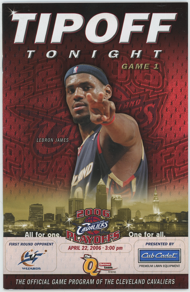 LeBron James 1st Playoff Game Original Cleveland Cavaliers Program 22533