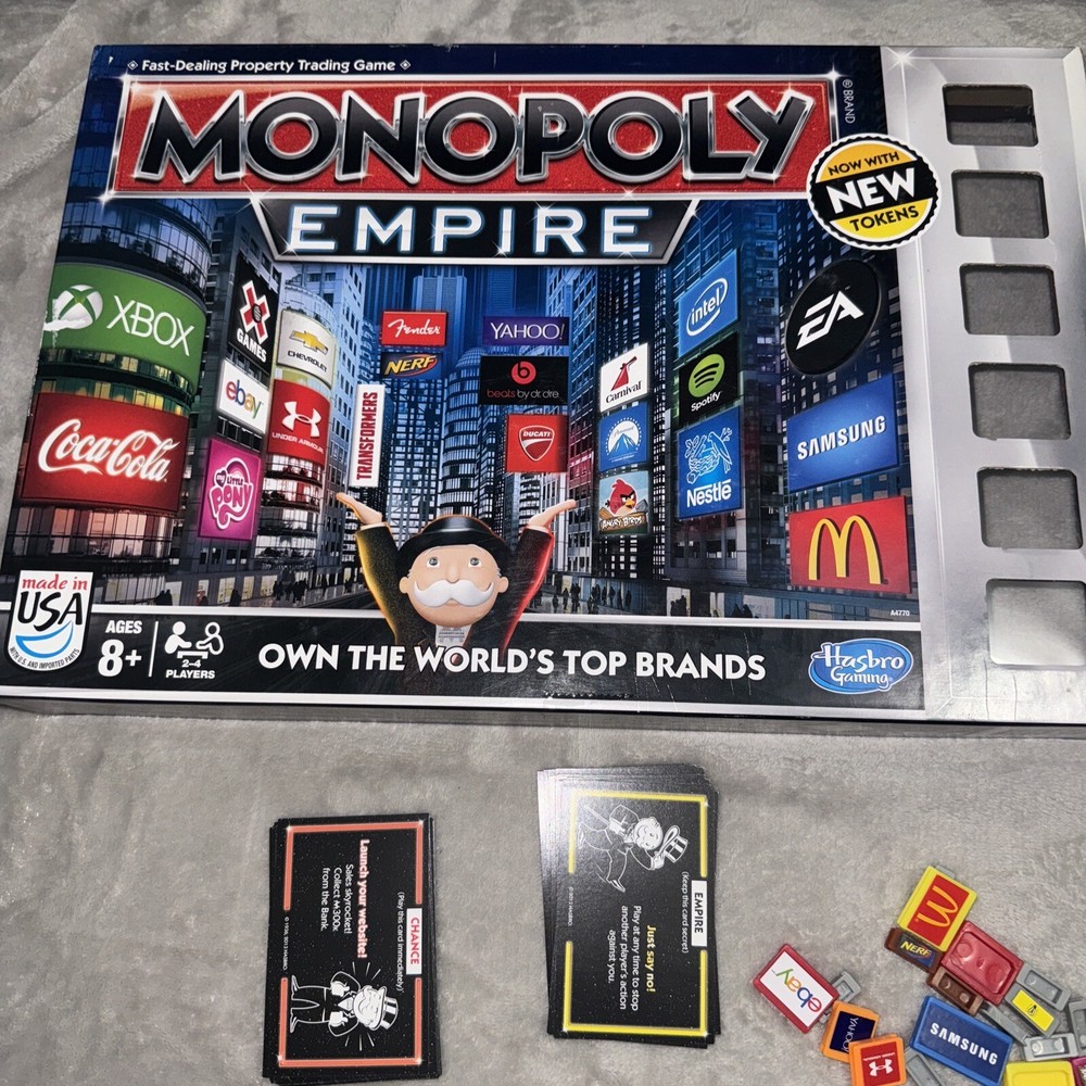 Hasbro 2014 Monopoly Empire Property Trading Board Game 100% Complete