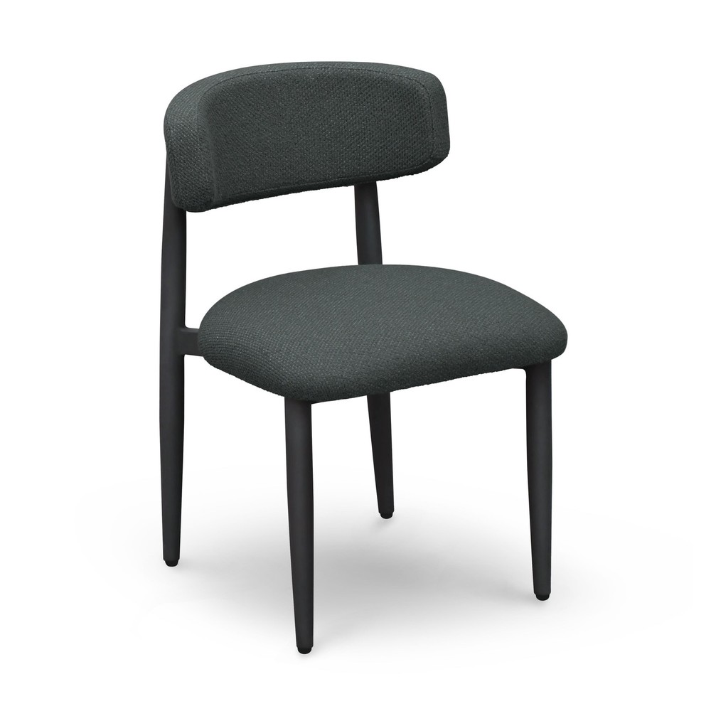 Annika Black Textured Patio Dining Side Chair  