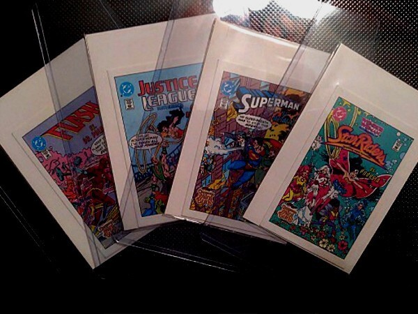 Kellogg's Cinnamon Mini Buns DC Mini Comics  Complete Set of 4 w/ Kellogg's Box