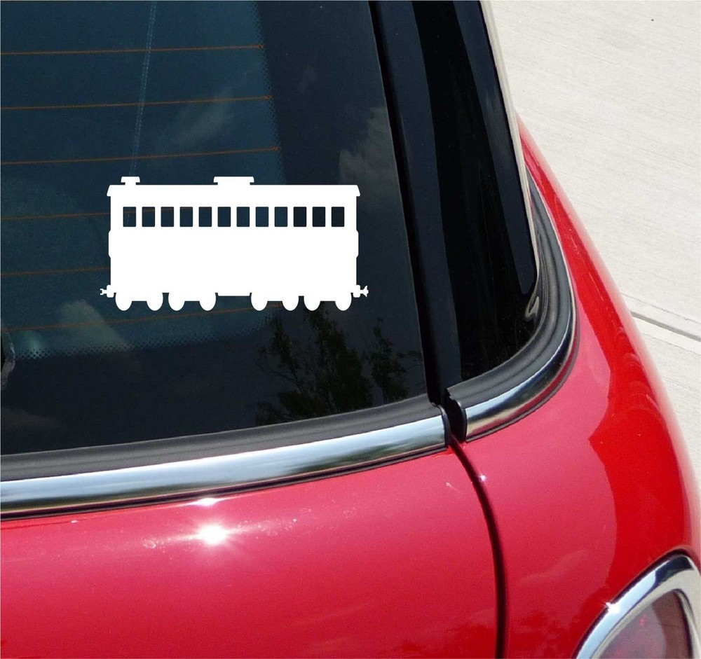 TRAIN #2 RAILROAD TRAINS PASSENGER CAR GRAPHIC DECAL STICKER ART CAR WALL