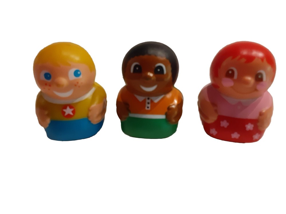 Vtg Preschool Rockie Rollies by Mattel 1978 - Lot of 3 - Girl, Boy, Woman