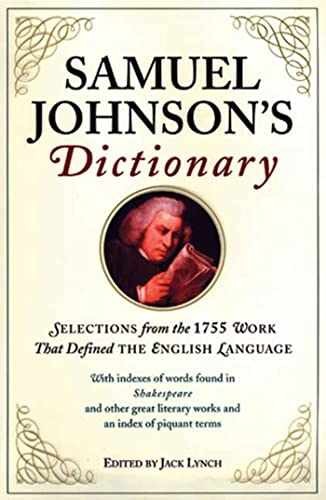Samuel Johnson's Dictionary - Hardcover, by Jack Lynch - Very Good u