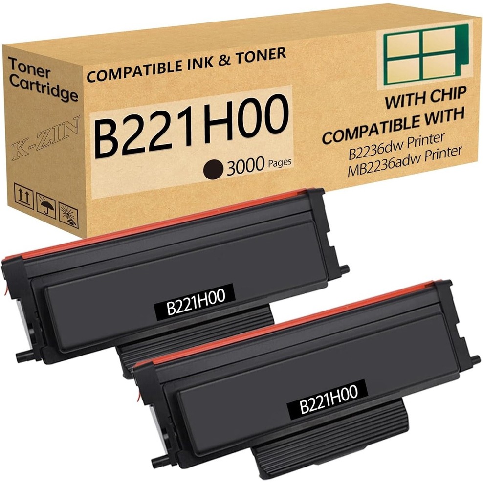 B221H00 Black High Yield Toner Cartridge (with Chip) Compatible with Lexmark MB2