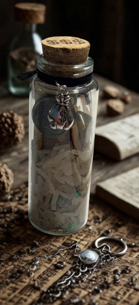 ✨ Money Manifestation Jar Abundance Spell Bottle Prosperity & Good Luck Charm 💰