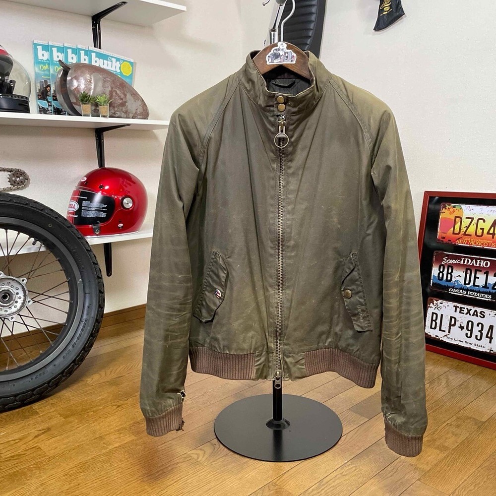 Barbour Steve McQueen Collection Jacket Men's Size L Green/Brown Vintage