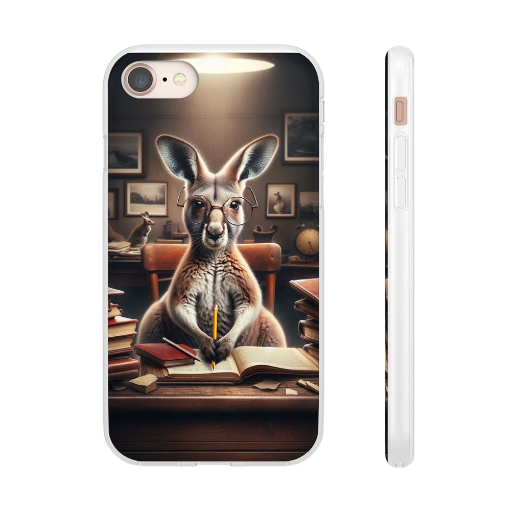 Kangaroo-Themed Back to School Flexible Phone Case for Students-image