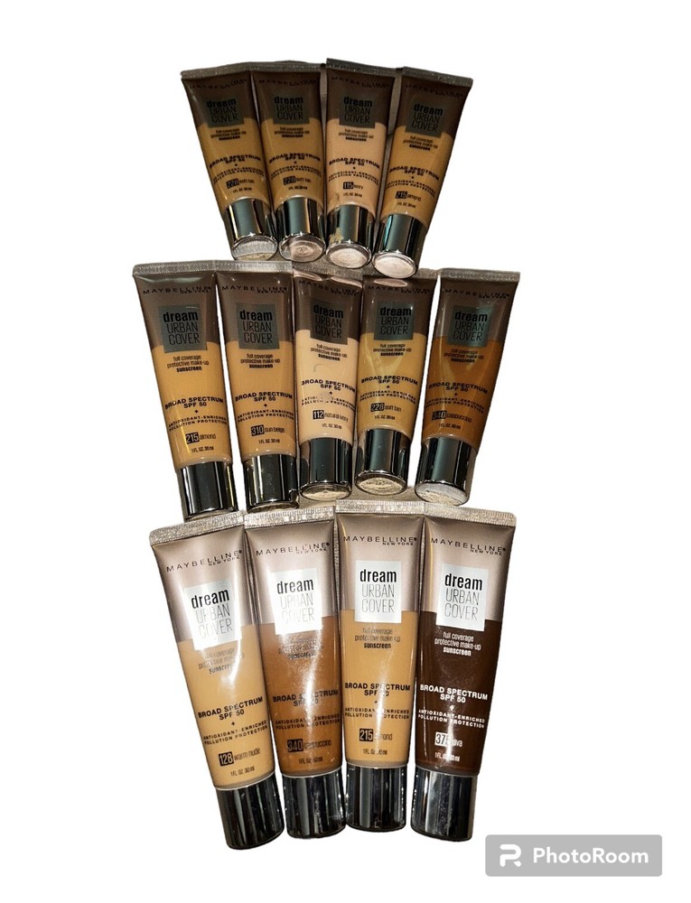 12pc Maybelline Dream Urban Cover Foundation Bundle - Expired