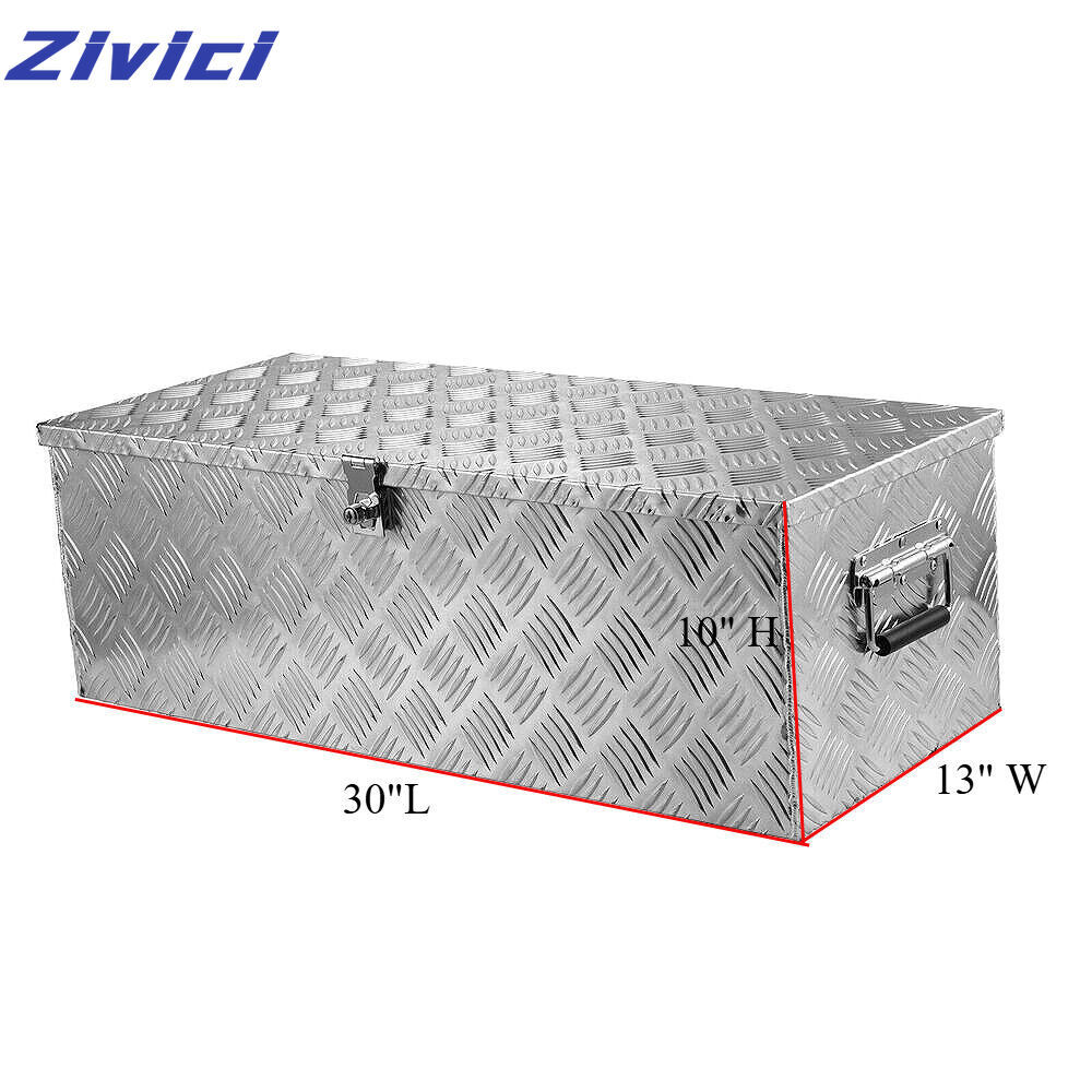 30-Inch Heavy-Duty Silver Aluminum Truck Underbody Trailer Storage Tool Box