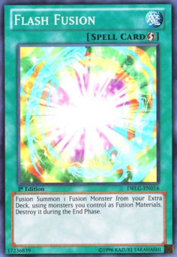 Flash Fusion GX DRLG-EN016 Super Rare 1st Ed NM Dragons of Legend