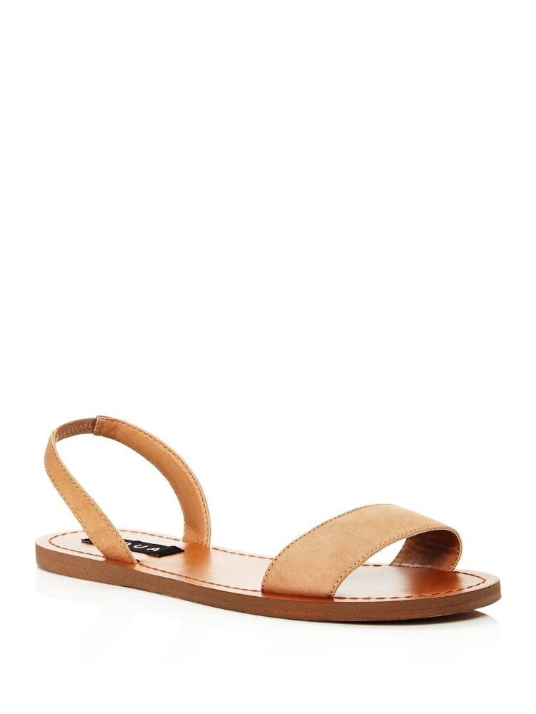 Women's Beige Cece Leather Slingback Sandals Round Toe Slip On Size 10 M