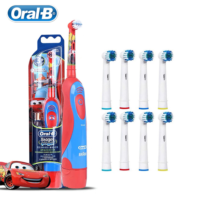 Oral-B Kids Electric Toothbrush with Timer, Replaceable Brush Heads, Waterproof Design