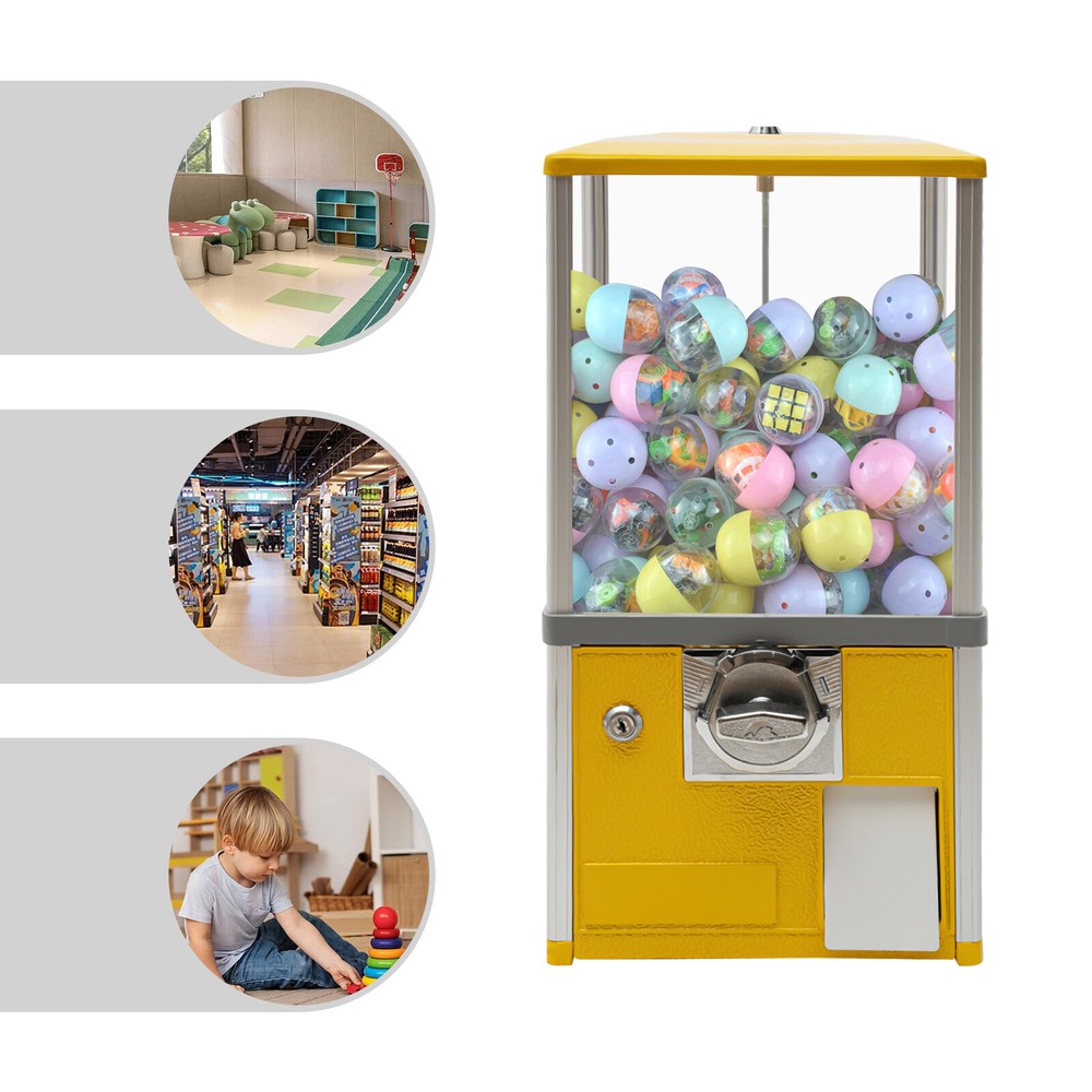 Commercial Gumball Candy Bulk Vending Machine with Removable Canisters Dispenser