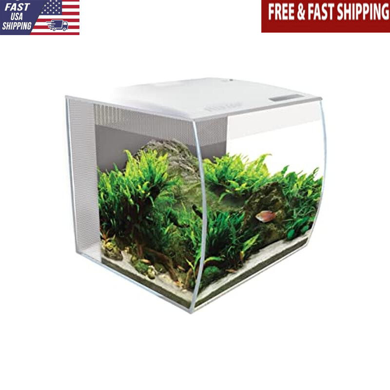 Modern 9-Gallon Aquarium Kit with LED Lighting & Built-In Filtration System