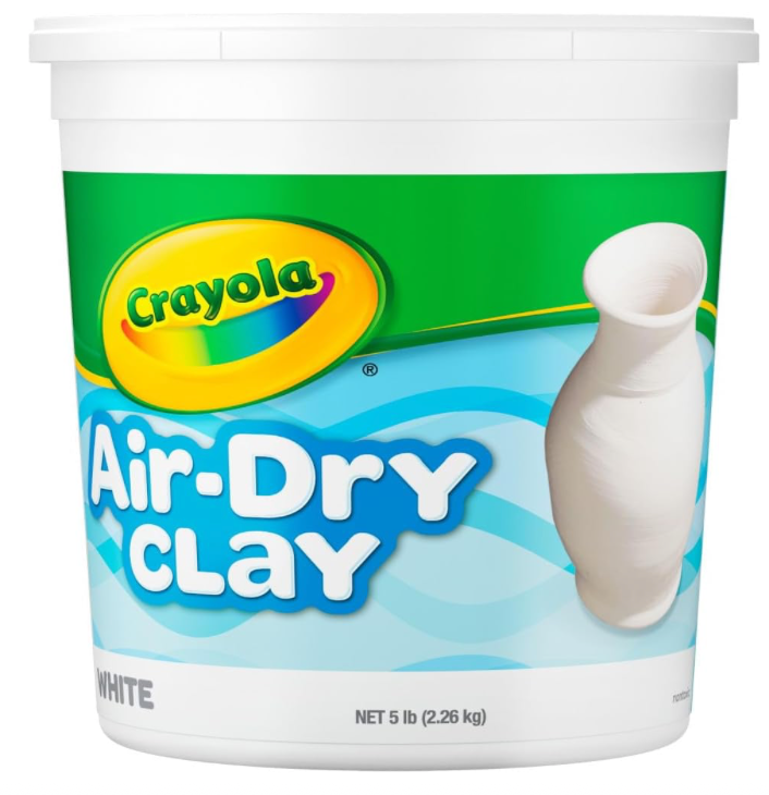 Crayola Air Dry Clay 5lbs ✨ Natural White Modeling Clay for Kids & Classrooms