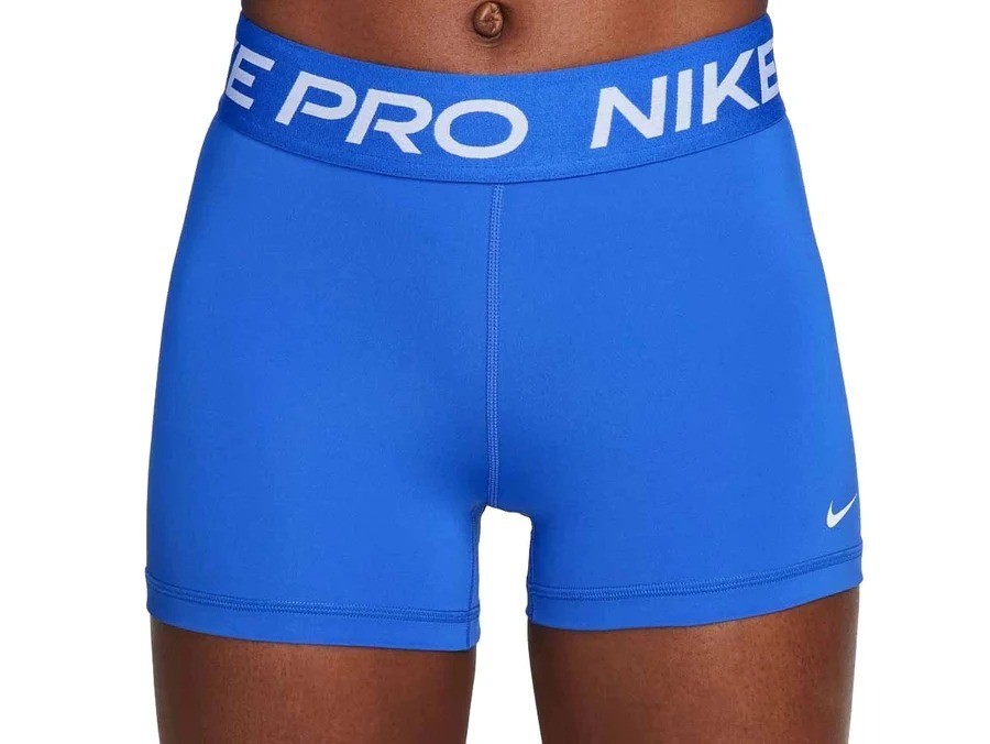 NIKE PRO 365 3” DriFit Compression Shorts M Blue White Logo Athleticwear Workout