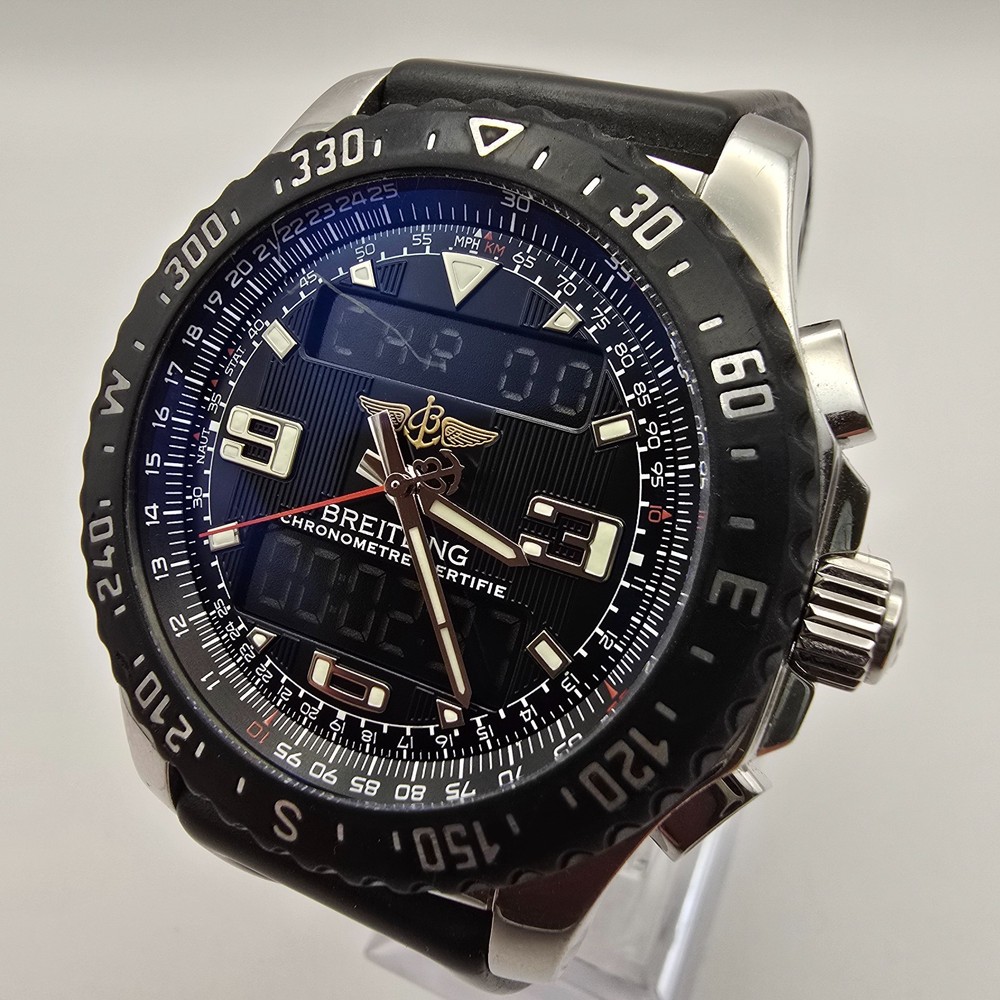 Breitling Airwolf Raven A78364 Analog Digital Quartz Mens Watch